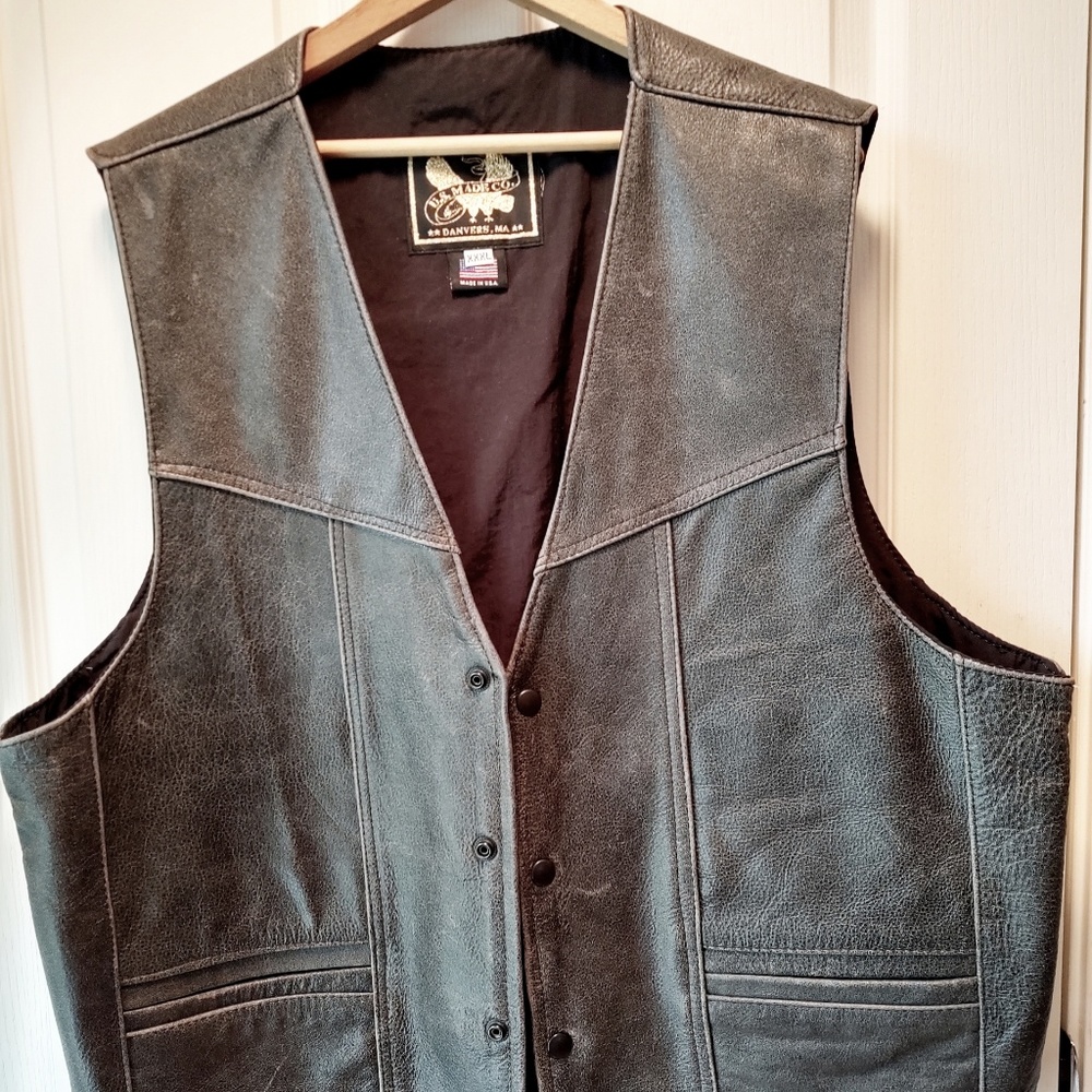Leather Motorcycle Vest